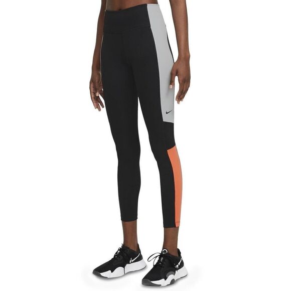 Nike One DD4574-011 Women's Sz S Colorblocked DRI-FIT Mid-Rise 7/8 Leggings - Picture 9 of 9